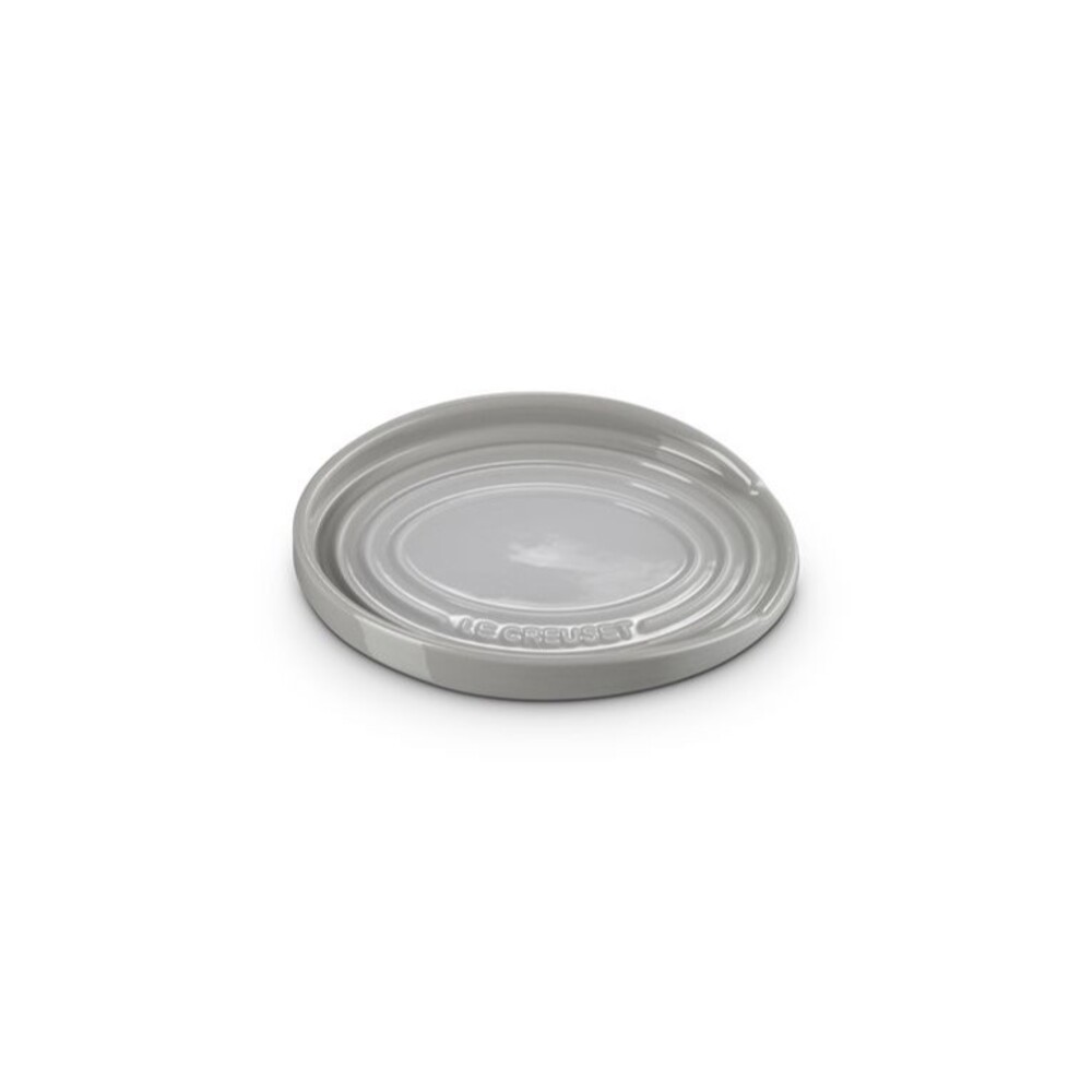 Le Creuset Stoneware Oval Spoon Rest Mist Grey Gray NEW NWT